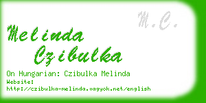 melinda czibulka business card